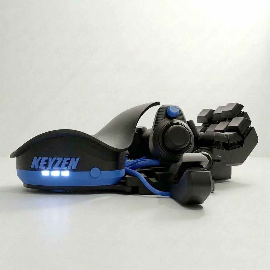 Blue Azeron Keyzen: Ergonomic Keypad With Mechanical Switches Blue Azeron Keyzen: Ergonomic Keypad With Mechanical Switches
