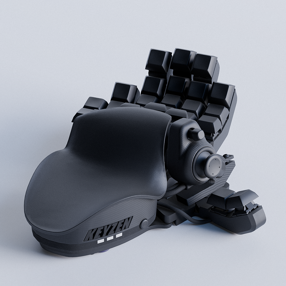 Black Azeron Keyzen - Ergonomic Keypad With Mechanical Switches Black Azeron Keyzen - Ergonomic Keypad With Mechanical Switches