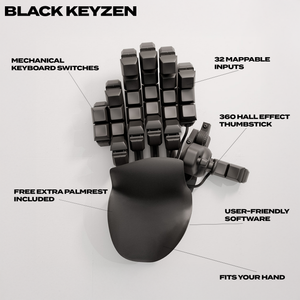 Black Azeron Keyzen - Ergonomic Keypad With Mechanical Switches Black Azeron Keyzen - Ergonomic Keypad With Mechanical Switches