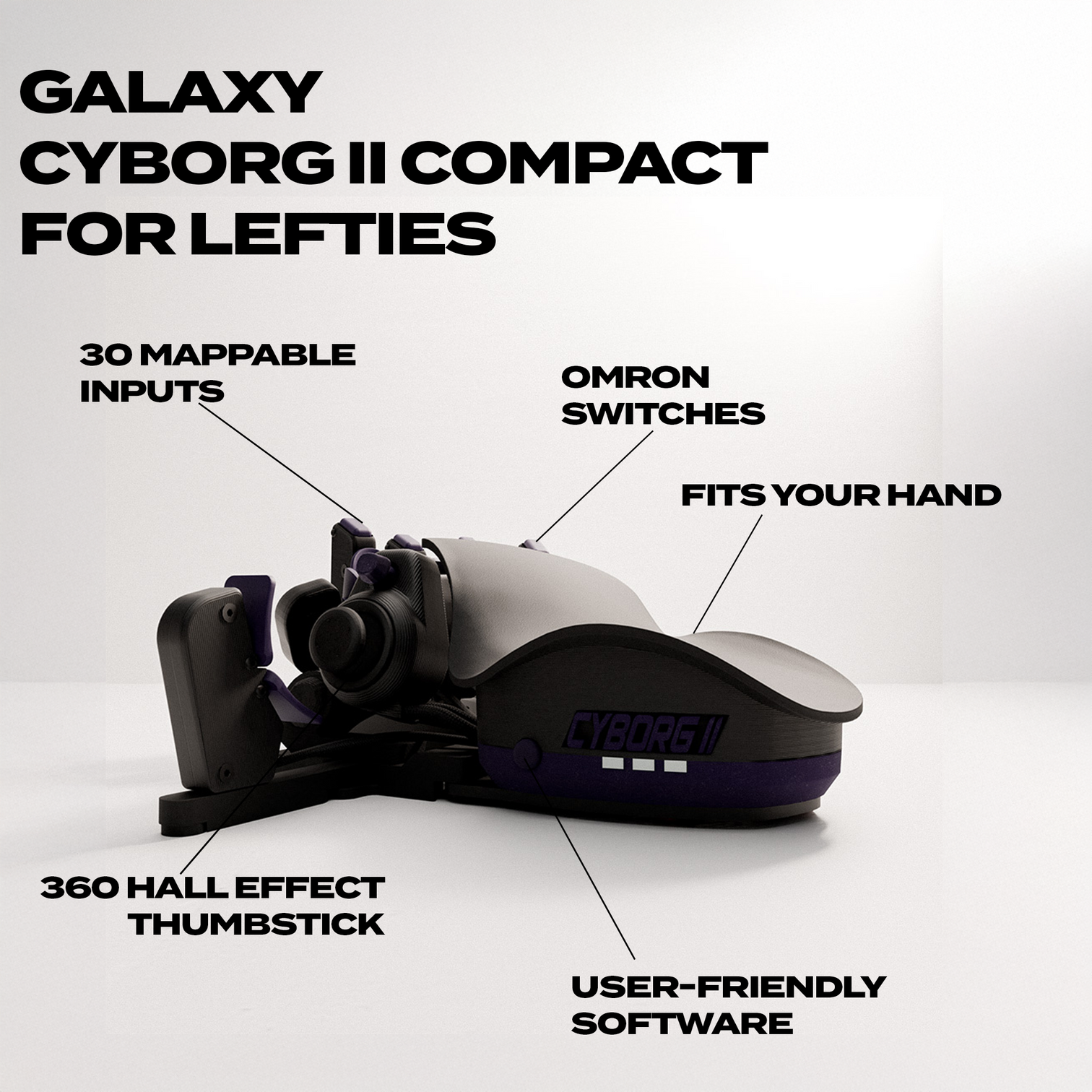 Azeron Cyborg II Compact - PC Gaming Keypad With 360 Analog Thumbstick