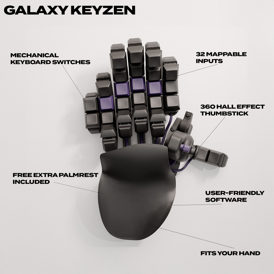 Galaxy Rio Keypad Galaxy Purple Azeron Cyborg II: Ergonomic Keypad For PC Gaming