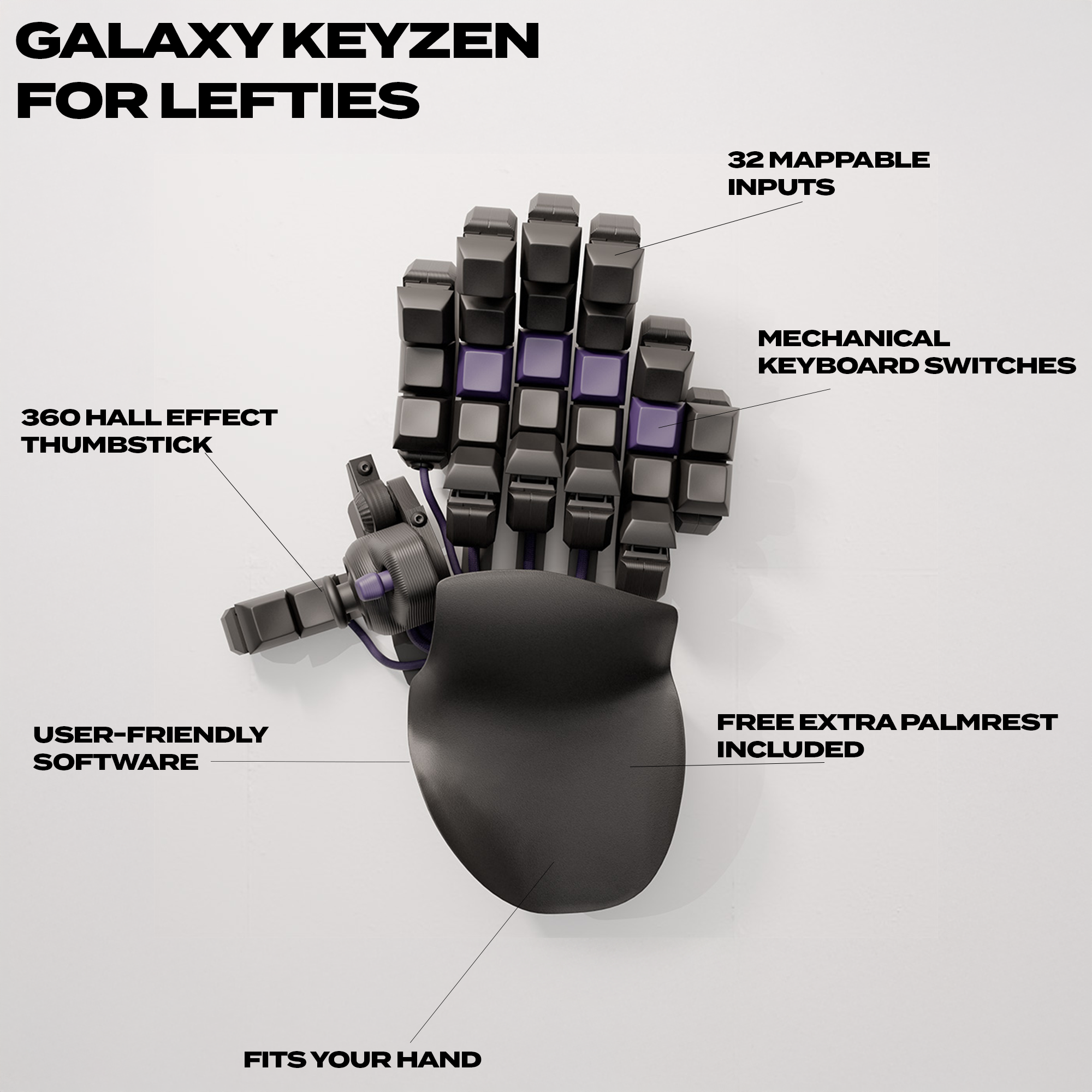 Galaxy Purple Keyzen For Left Handed Galaxy Purple Keyzen For Left Handed