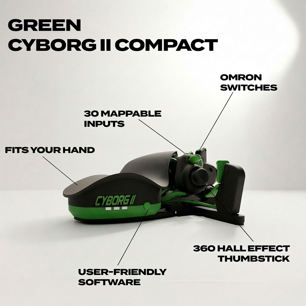 グリーン Cyborg II Compact – Azeron グリーン Cyborg II Compact – Azeron