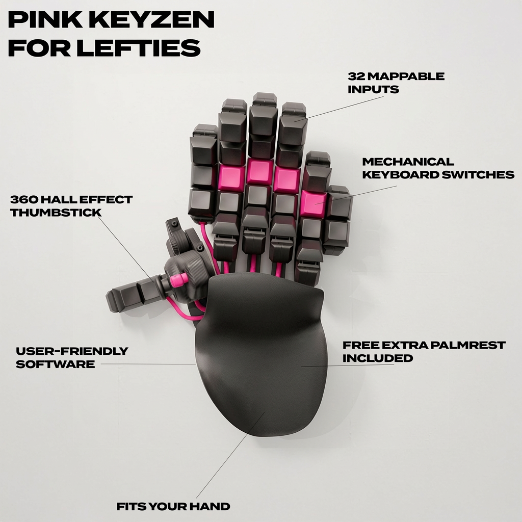 Pink Keyzen For Left Handed – Azeron Pink Keyzen For Left Handed – Azeron