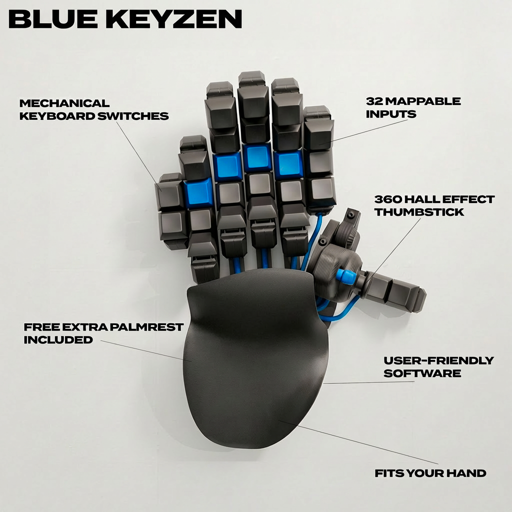 Azeron Keyzen - Mechanical Gaming Keypad with Thumbstick Azeron Keyzen - Mechanical Gaming Keypad with Thumbstick