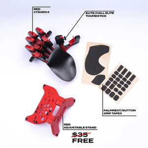 Red Cyborg II + Grips + FREE Adjustable Stand