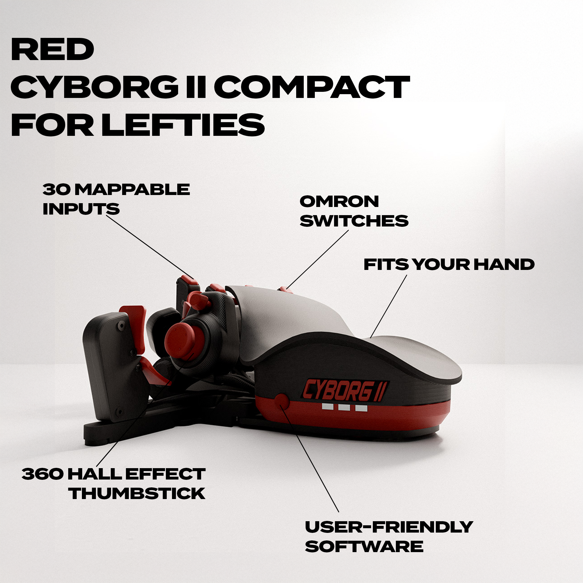 Red Cyborg II Compact For Left Handed – Azeron Red Cyborg II Compact For Left Handed – Azeron
