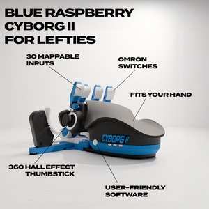Ultimate Blue Raspberry Cyborg II Bundle For Left Handed - Azeron