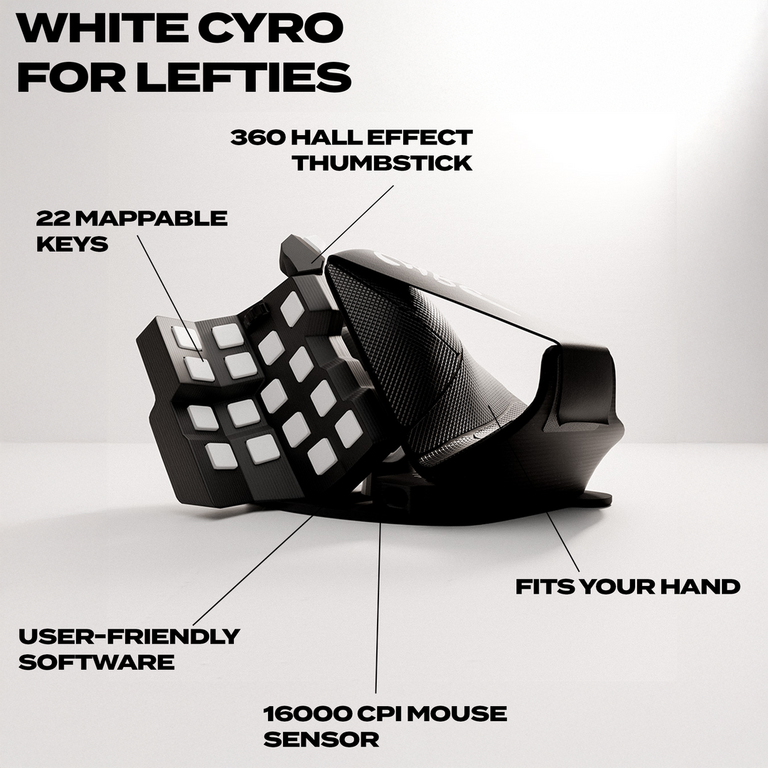 Azeron Cyro - One-Handed Gaming Mouse with Analog Thumbstick
