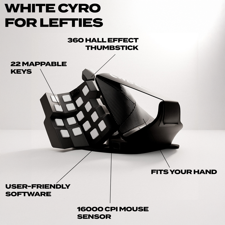 Azeron Cyro - One-Handed Gaming Mouse with Analog Thumbstick