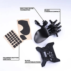 Black Cyborg II Compact Left-Handed + Grips + FREE Stand