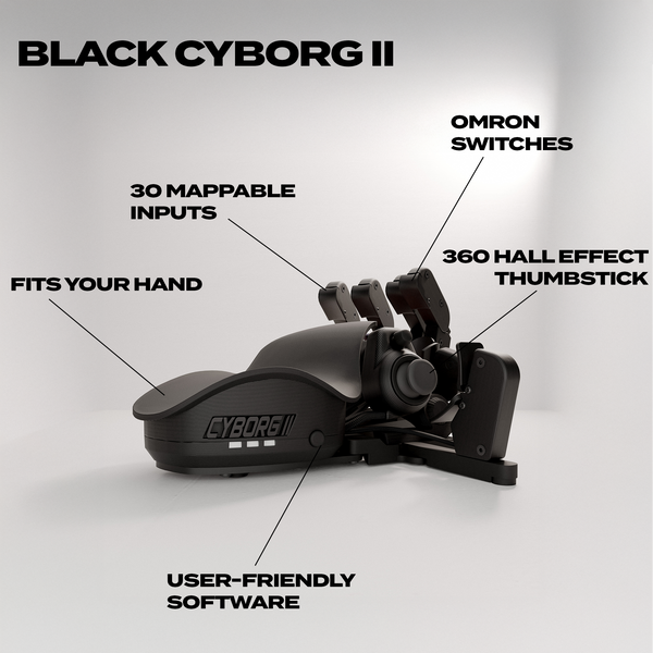 Black Cyborg II Gaming Keypad - Ultimate Ergonomic Keypad – Azeron