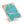 Set of turquoise triangular patches on a cardboard backing