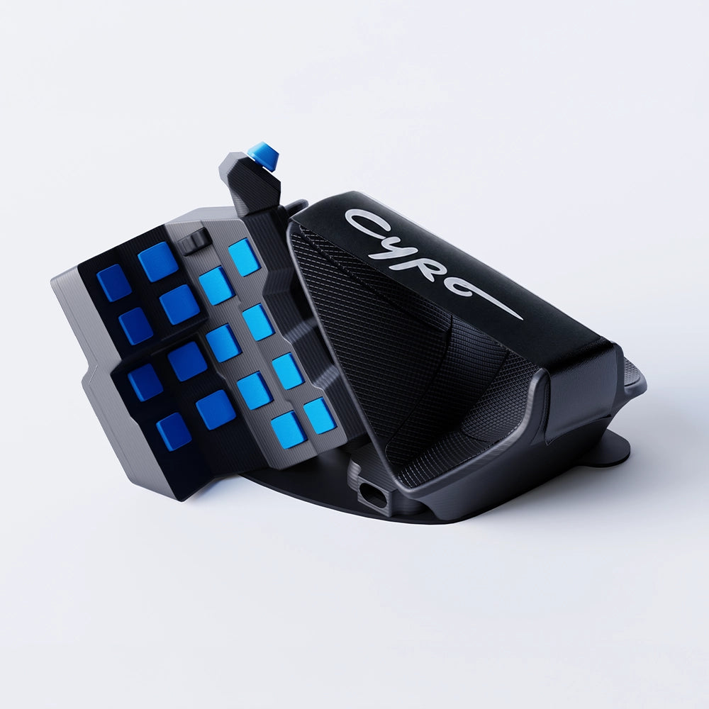 Azeron Cyro 左利き用 マウス機能OFF可能 美品 左利き用AzeronブルーCyro | 片手用ゲーミングマウス