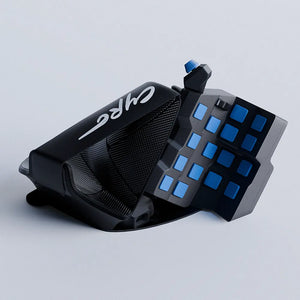 mouse and keyboard hybrid blue cyro on white background