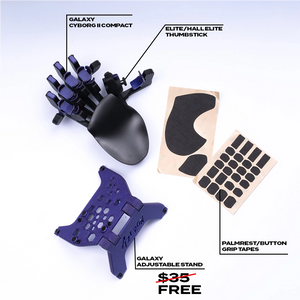 Galaxy Purple Cyborg II Compact + Grips + FREE Adjustable Stand