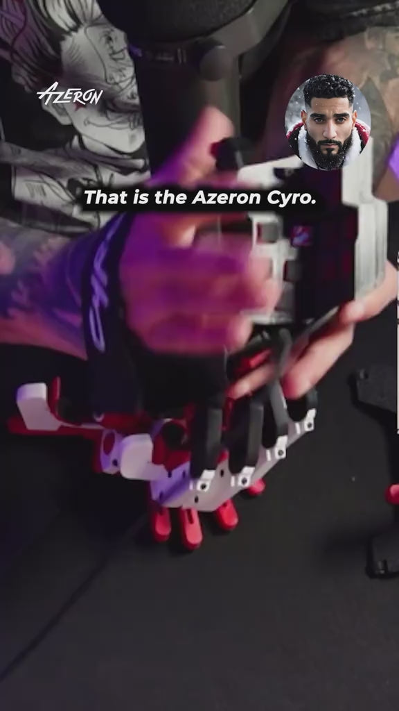 Azeron Black Cyro for Lefties | One-Handed Gaming Mouse